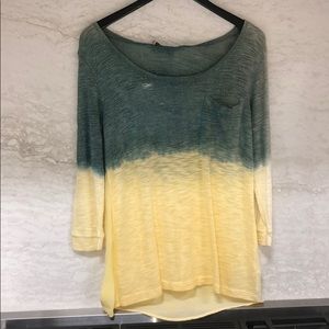 Ombré open back long sleeve